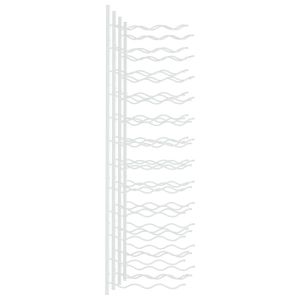 Стойки за вино за 36 бутилки, стенен монтаж, 2 бр, бели, желязо