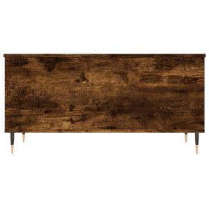 Кафе маса, опушен дъб, 90x44,5x45 см, инженерно дърво