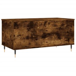 Кафе маса, опушен дъб, 90x44,5x45 см, инженерно дърво