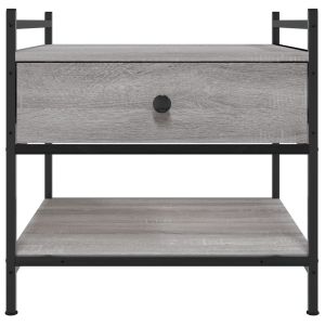 Кафе маса, сив сонома, 50x50x50 см, инженерно дърво