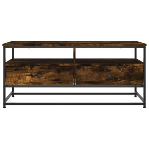 Кафе маса, опушен дъб, 100x51x45 см, инженерно дърво