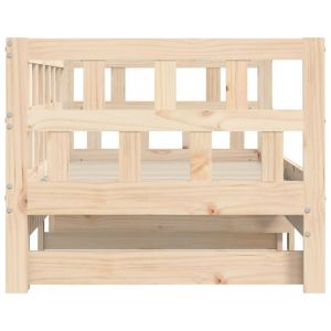 Канапе с изтеглящо разтегателно легло 80x200 см бор масив