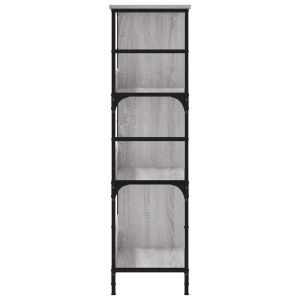 Библиотека сив сонома 78,5x33x117,5 см инженерно дърво