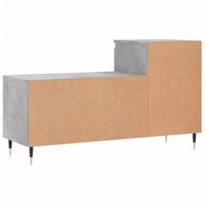 Шкаф за обувки, бетонно сив, 102x36x60 см, инженерно дърво