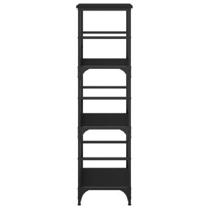 Етажерка черна 50x33x117,5 см инженерно дърво
