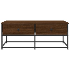 Кафе маса, кафяв дъб, 100x51x40 см, инженерно дърво