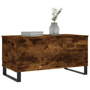 Кафе маса, опушен дъб, 90x44,5x45 см, инженерно дърво