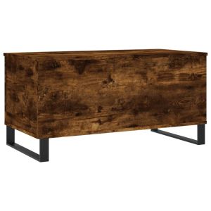 Кафе маса, опушен дъб, 90x44,5x45 см, инженерно дърво