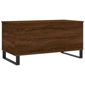 Маса за кафе, кафяв дъб, 90x44,5x45 см, инженерно дърво