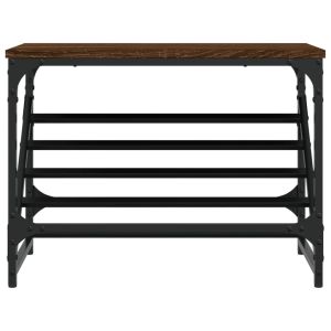 Етажерка за обувки, кафяво дъб, 60x30x45 см, инженерно дърво