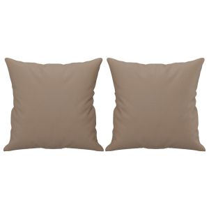 2-местен диван с декоративни възглавници капучино 120 см