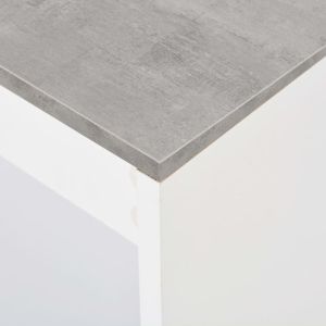 Бар маса с рафт, бяла, 110x50x103 см