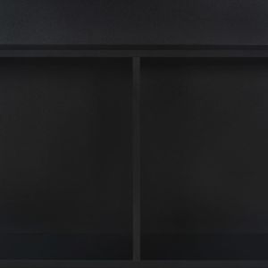 Бар маса с 2 плота, черна, 130x40x120 см