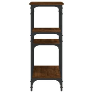 Конзолна маса, кафяв дъб, 80x29x75 см, инженерно дърво