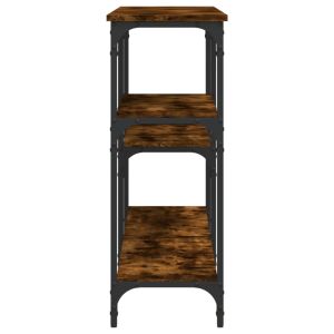 Конзолна маса, опушен дъб, 160x29x75 см, инженерно дърво