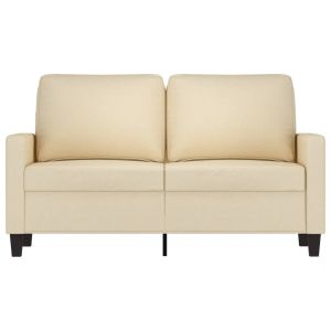 2-местен диван, кремав, 120 см, текстил