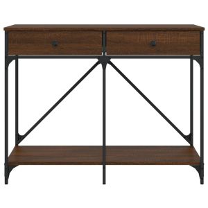 Конзолна маса, кафяв дъб, 100x39x78,5 см, инженерно дърво