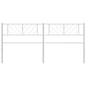 Метална резервна табла за легло, бяла, 200 см