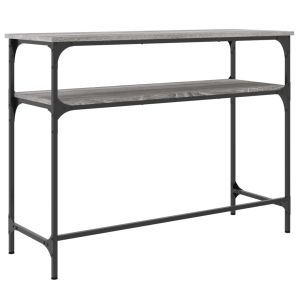 Конзолна маса, сив сонома, 100x35,5x75 см, инженерно дърво