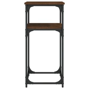 Конзолна маса, кафяв дъб, 75x35,5x75 см, инженерно дърво