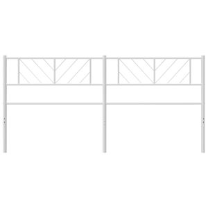 Метална резервна табла за легло, бяла, 193 см