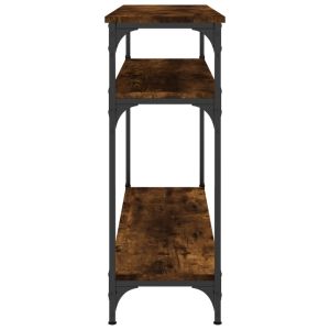 Конзолна маса, опушен дъб, 100x29x75 см, инженерно дърво