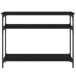 Конзолна маса, черна, 100x29x75 см, инженерно дърво