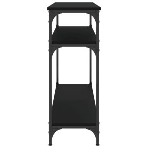 Конзолна маса, черна, 100x29x75 см, инженерно дърво