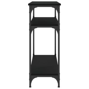 Конзолна маса, черна, 75x29x75 см, инженерно дърво