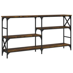 Конзолна маса, опушен дъб, 150x29x76,5 см, инженерно дърво