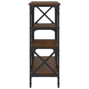 Конзолна маса, кафяв дъб, 150x29x76,5 см, инженерно дърво