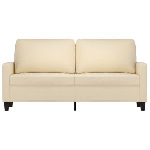 2-местен диван, кремав, 140 см, текстил