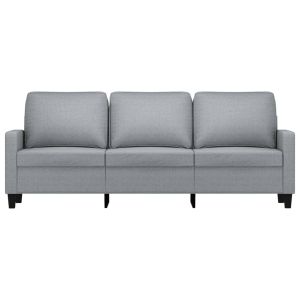 3-местен диван, светлосив, 180 см, плат