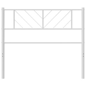 Метална резервна табла за легло, бяла, 75 см