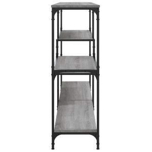 Конзолна маса, сив сонома, 160x32x95 см, инженерно дърво