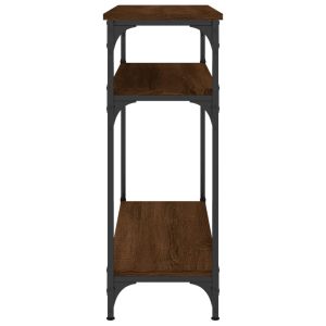 Конзолна маса, кафяв дъб, 75x29x75 см, инженерно дърво