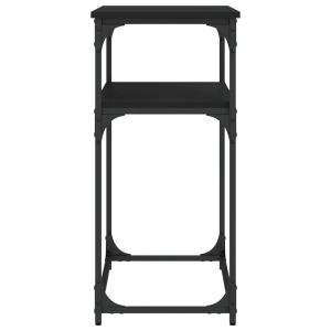 Конзолна маса, черна, 100x35,5x75 см, инженерно дърво