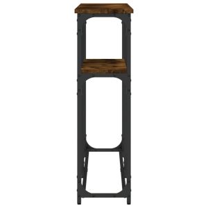 Конзолна маса, опушен дъб, 145x22,5x75 см, инженерно дърво