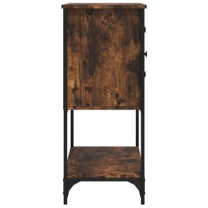 Сайдборд, опушен дъб, 100x36x85 см, инженерно дърво