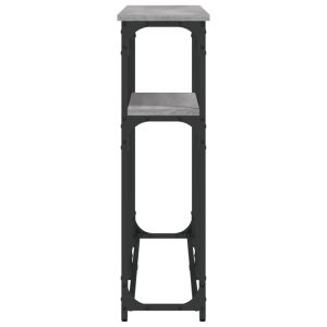 Конзолна маса, сив сонома, 145x22,5x75 см, инженерно дърво