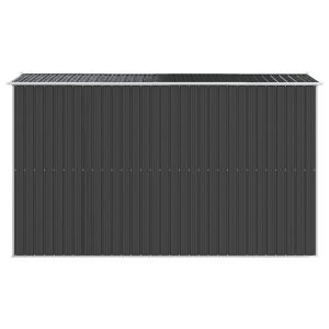 Градинска барака антрацит 192x357x223 см поцинкована стомана