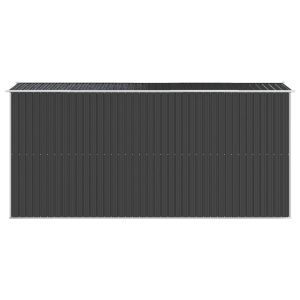 Градинска барака антрацит 192x440x223 см поцинкована стомана