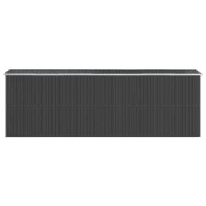 Градинска барака антрацит 192x606x223 см поцинкована стомана