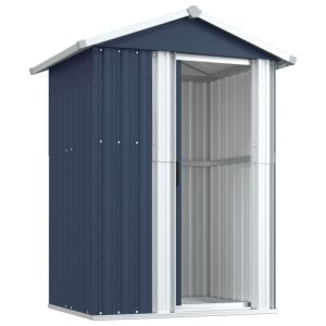Градинска барака антрацит 126x97,5x177 см поцинкована стомана