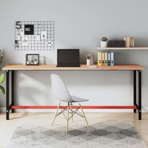 Плот за бюро, 220x55x2,5 см, масивно дърво бук