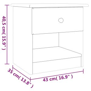 Нощно шкафче ALTA 41x35x41 см бор масив