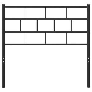 Метална резервна табла за легло, черна, 100 см