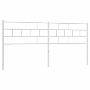 Метална резервна табла за легло, бяла, 200 см