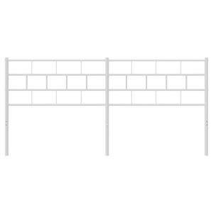 Метална резервна табла за легло, бяла, 200 см