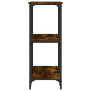 Конзолна маса, опушен дъб, 102x35x90 см, инженерно дърво